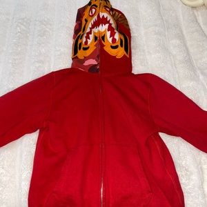 Bape Hoodie (Red) Small